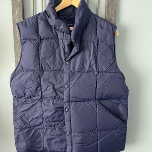Lands' End Men's Dark Blue Quilted Vest